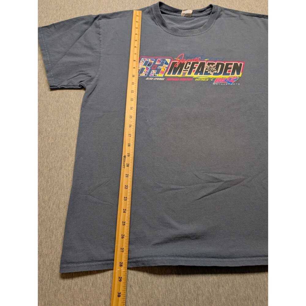 James McFadden Speed Racer T Shirt Men’s Size XL Sprintcar Blue Gray - Picture 5 of 9